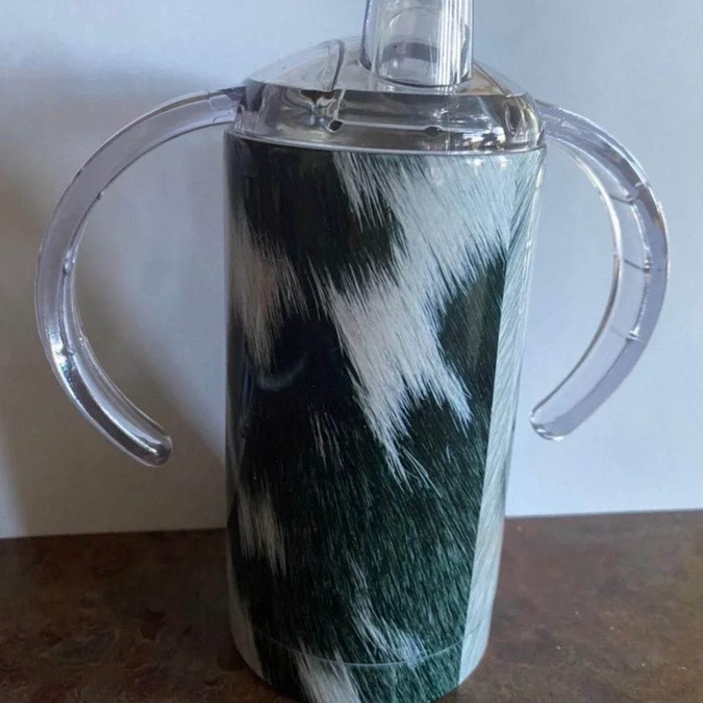 Boho cow sippy cup sublimation tumbler